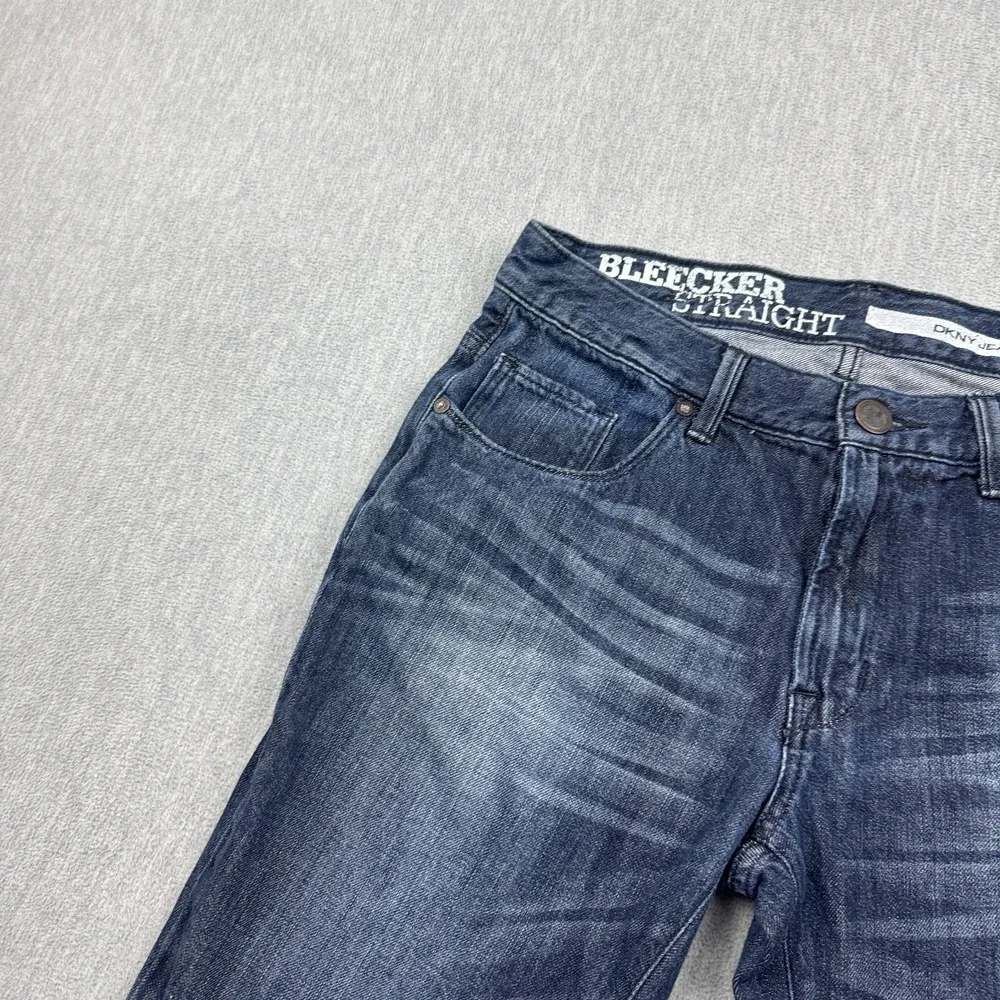 DKNY‎ Jeans Mens 32x32 Blue Denim Bleecker Straight Leg Dark Wash Casual Classic